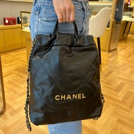 💎Chanel香奈兒｜22bag 黑銀小號雙肩包｜98新芯片款