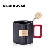 Starbucks Classic Copper Seal Mug 310ml Vertical Pattern Ceramic Cup