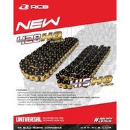 RCB BLACK/GOLD SPROCKET CHAIN [ 428HO / 415HO ] O-RING ORING SPROCKET CHAIN