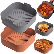 Air Fryer Silicone Pot Reusable Silicone Pot Air Fryer Basket Liners Square for Food Safe Air fryers Oven Accessories