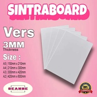 10pcs. 3mm VERS Sintr Board White A5 / A4 / A3 / A2 Size