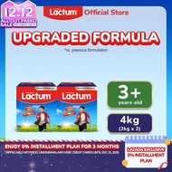 Lactum 3+ Plain 4Kg (2Kg X 2) Powdered Milk Drink For Children Above 3 Years Old