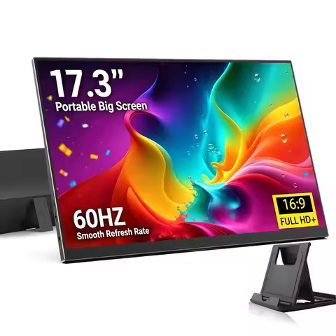 17.3 Inch Portable Monitors 1600*900P HD 250Nits IPS 1000:1 16:9 With Type-C Mini HDMI For Phone Lap