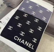 🌈Chanel 25c scarf 頸巾 圍巾 披肩 漸變  黑色 灰色 三色 拼色 羊毛及棉 25p 25s 禮物