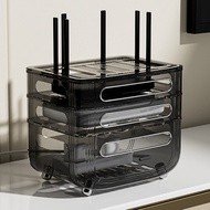 【Ship In 24h】Wifi Router Storage Box Place Shelf Living Room TV Top Box Shelf Socket Data Cable Orga