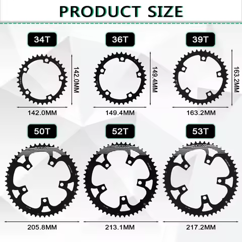 BUCKLOS 110 BCD Chainring for R7000 R8000 R9000 Road Bike Chainring 50-34T 52-36T 53-39T Double Spee