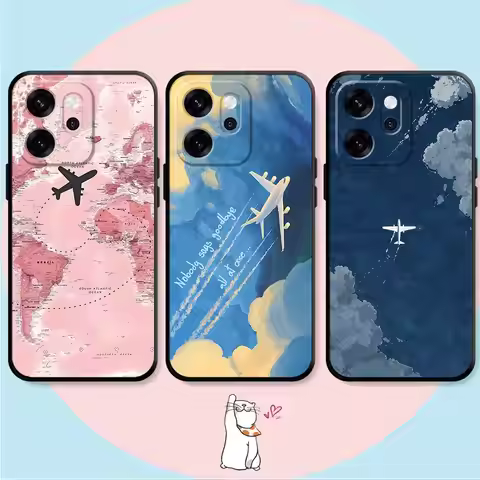 Case for Oppo A93 A84 A83 A76 A78 F11 F29 A96 A98 Reno 14 4F 5 6 7 8 10 11 A74 Phone Cover Aircraft 