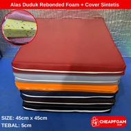 Rebonded Foam Floor Seat Cushion 45cm x 45cm Waterproof Seat Cushion 5cm Thick Chair Cushion