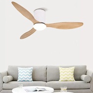 Low Floor 42 52 Inch Modern Black White DC Motor Ceiling Fan With Remote Control Simple Ceiling Fan Indoor Light Home Fa