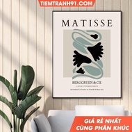 Tranh treo tường Sage Green Wall Abstract Sage Green Matisse Wall Art tặng kèm đinh treo nhận in the