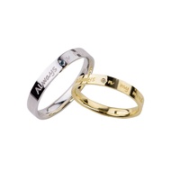 14K Gold Ring Letter Couple Jewelry