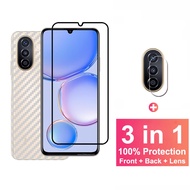 Huawei Nova Y71 Screen Protector Tempered Glass For Huawei P60 P30 P40 P50 Pro Mate 50 40 30 Pro Nova Y91 11i 9 10 SE Pro 5G Full Coverage Glass Film + Camera Lens Glass Protector