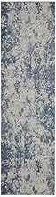 Nourison Rustic Textures Rustic Grey/Blue 2'2" x 7'6" Area Rug, Easy Cleaning, Non Shedding, Bed Roo