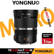 YONGNUO กล้อง YN12-35mm เลนส์เลนส์ซูม F2.8-4ม. สำหรับ MFT Micro สี่ M4สาม/3มิเรอร์เลส