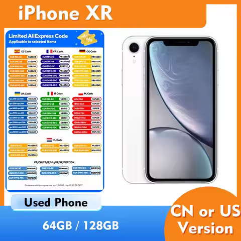 Apple iphone XR 4g 64GB 128GB 256GB ROM Smartphoen IOS 6.1inch 1792×828 Display Resolution 12MP Came