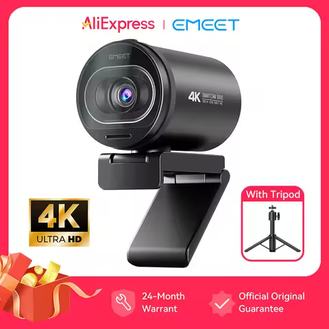 4K Webcam EMEET S600 SmartCam With Tripod USB Camera for Computer/Laptop Autofocus Sony Sensor 60FPS