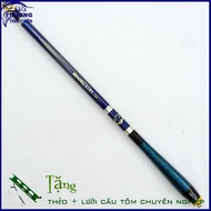 Cần câu tay carbon câu cá câu tôm nhiều kích thước 2m1/ 2m4/ 2m7