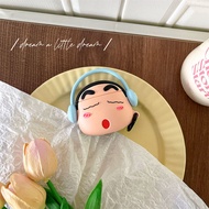 Anime Crayon Shin-chan AirPods 3D Earphone Cases Cute Cartoon Shin-chan for AirPods 3/4/pro/Pro2 Ear