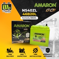 Installation Provided Amaron GO NS40 NS40ZL 46B20L 38B20L Car Battery Bateri Kereta Myvi Bezza Axia 