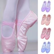 【Shop Now and Save】 Girls Ballet Shoes Kids Dance Slippers Professional Satin Soft Sole Ballet Dance Girls Female Ballet Yoga Gym Dance Shoes