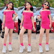AJ offshie bodycon dress fit 7-9yrs old
