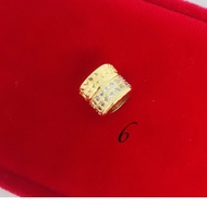 [VJ]Pendant "Charm Cubic Zirconia" 999.9 Bangkok Gold Plated <C35>  <Loket/Charm>