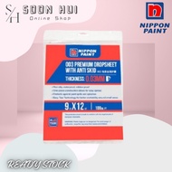 NIPPON PAINT 9ft x 12ft Plastic Canvas 003 Premium Dropsheet With Anti Skid/Paint Plastic Cover/PE S