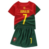เสื้อฟุตบอลเด็ก Ronaldo 7 เสื้อแข้งที่สวมใส่ได้หลากหลายแบบสำหรับผู้ชายและผู้หญิง ชุดแข่งขันในฤดูกาล 