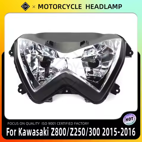 LQYL Headlamp Motorcycle Headlight Assembly Head Lamp Light For Kawasaki Z250 Z300 Z800 2013 2014 20