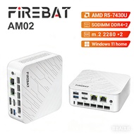 Firebat AM02 AMD Ryzen 5 7430U Mini PC Windows11 AMD Radeon Graphics  - White (16GB RAM/512GB SSD)