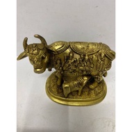 BRASS POOJA KOMATHA COW & CALF HOME AND POOJA ROOM DECORATION