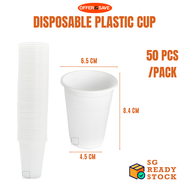 50 Pcs Disposable Plastic Cups ONS