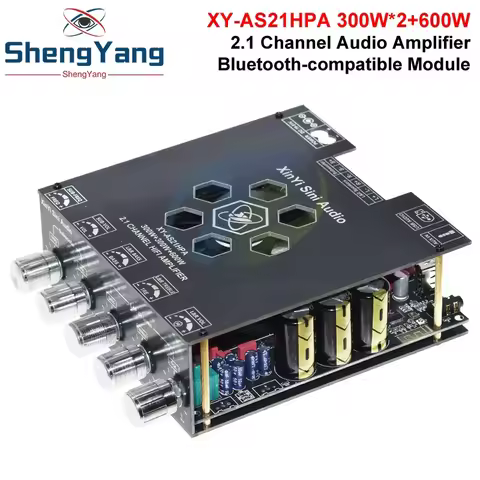 XY-AS21HPA Bluetooth High-Power Digital Amplifier Board 2.1 Channel Subwoofer 300W*2+600W Dual TPA32