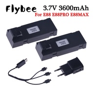 3.7V 3600Mah Battery For E88 E88PRO E88MAX E525 E99 E99PRO P1 P5PRO K3 S1 P8 Battery Mini Uav Drone 