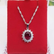MERAH Xuping Red Gem Necklace RT444
