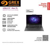 Lenovo LOQ 15IRX9 83DV01JTMJ GAMING LAPTOP (i5-13450HX, 16GB, 512GB, 15.6" FHD, RTX3050 6GB, WIN 11,
