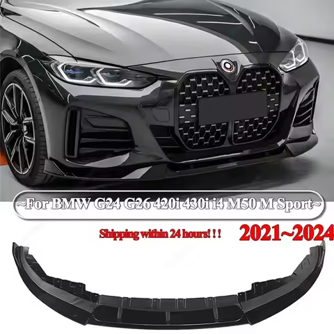 For BMW 4 Series G24 G26 M-Sport Gran Coupe 4Doors 420i 430i I4 M50 2021-2024 Front Bumper Splitter 