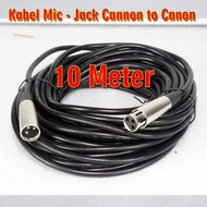 PREMIUM MIC CABLE 10 METER CANON TO CANON AUDIO CABLE 10 M BLACK / - 10 METER