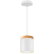 【New-store】 Nordic Industrial Led E27 Wood Pendant Lamp Vintage Modern Macaron Hanging Lighting Livi
