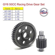 Racing Final 1 Drive Gear Set Gy6 50Cc 60Cc 80Cc 16T 17T 18T 139Qmb 1P39qmb Scooter Taotao Jonway