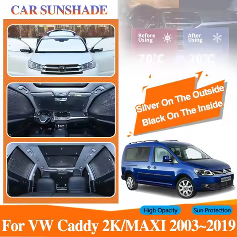 Full Cover Sunshades For VW Volkswagen Caddy 2K Maxi 2003~2019 Car Anti-UV Protection Windshield Win