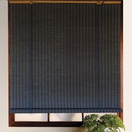 [特價]直條麻編捲簾-藍150x165cm