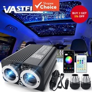 RGBW Twinkle 32W LED Double Head Fiber Optic Star scintillation Ceiling Light Kit With Meteor Blueto