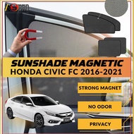 Honda Civic FC 2016-2021 Magnetic Sunshade Car Anti-Glare Day Sunshade Strong Magnet 4PCS
