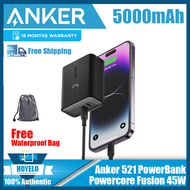 Anker PowerCore Fusion 10000MAh 2-In-1 Wall Charger With Power Delivery USB-C Wall Charger ปลั๊กพับได้สำหรับ iPhone, iPad, Android, Samsung Galaxy และอื่นๆ