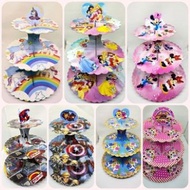 3-layer CHARACTER CUPCAKE STAND / 3-LAYER CHILDREN'S CHARACTER CUPCAKE STAND
