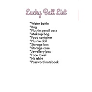 lucky ball list(lucky scoop)