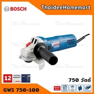 BOSCH PT เครื่องเจียร์ไฟฟ้า 4 นิ้ว GWS750-100 (750W) 06013940K0 รับประกันศูนย์ 1 ปี