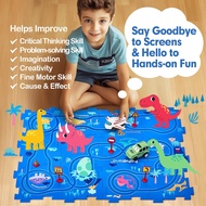 Hahaland Puzzle Racer Kids Car Track Set - Toys For Ages 2-4 For Kids 3 Year Old Boy Toys Jigsaw Puz