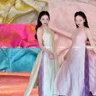 Ao dai Metallic silk ao dai, metallic silk pants, big size ao dai Ao dai set
